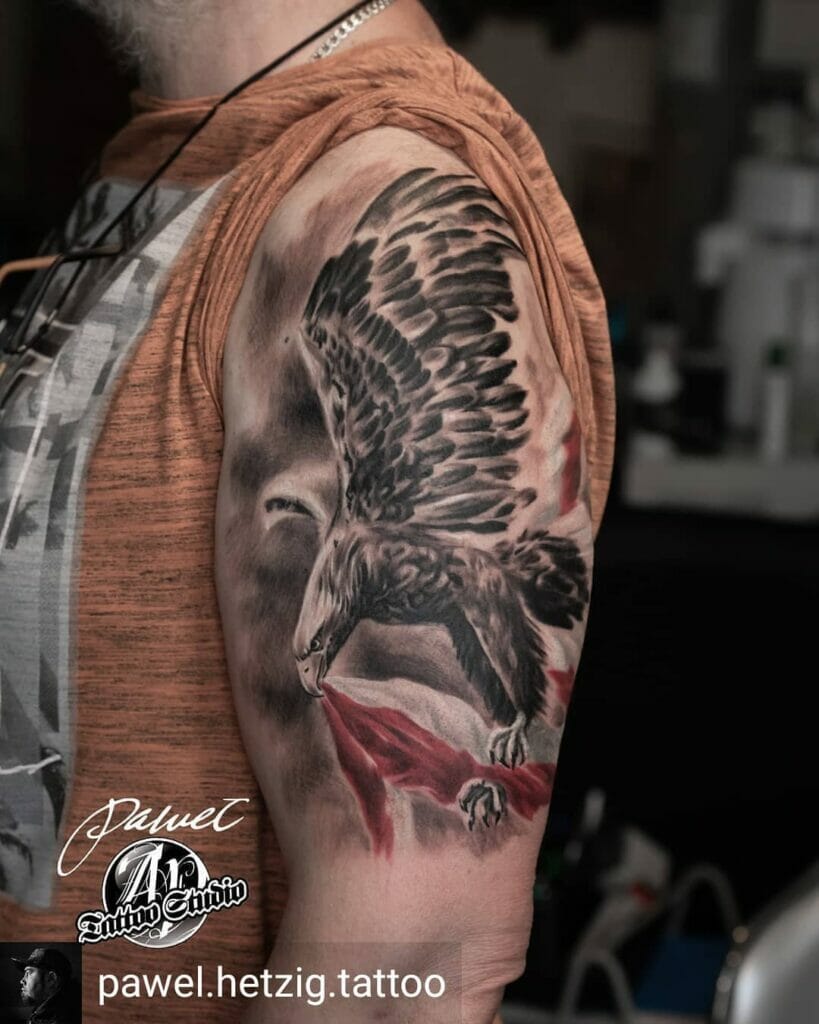 Flag Polish Eagle Tattoo