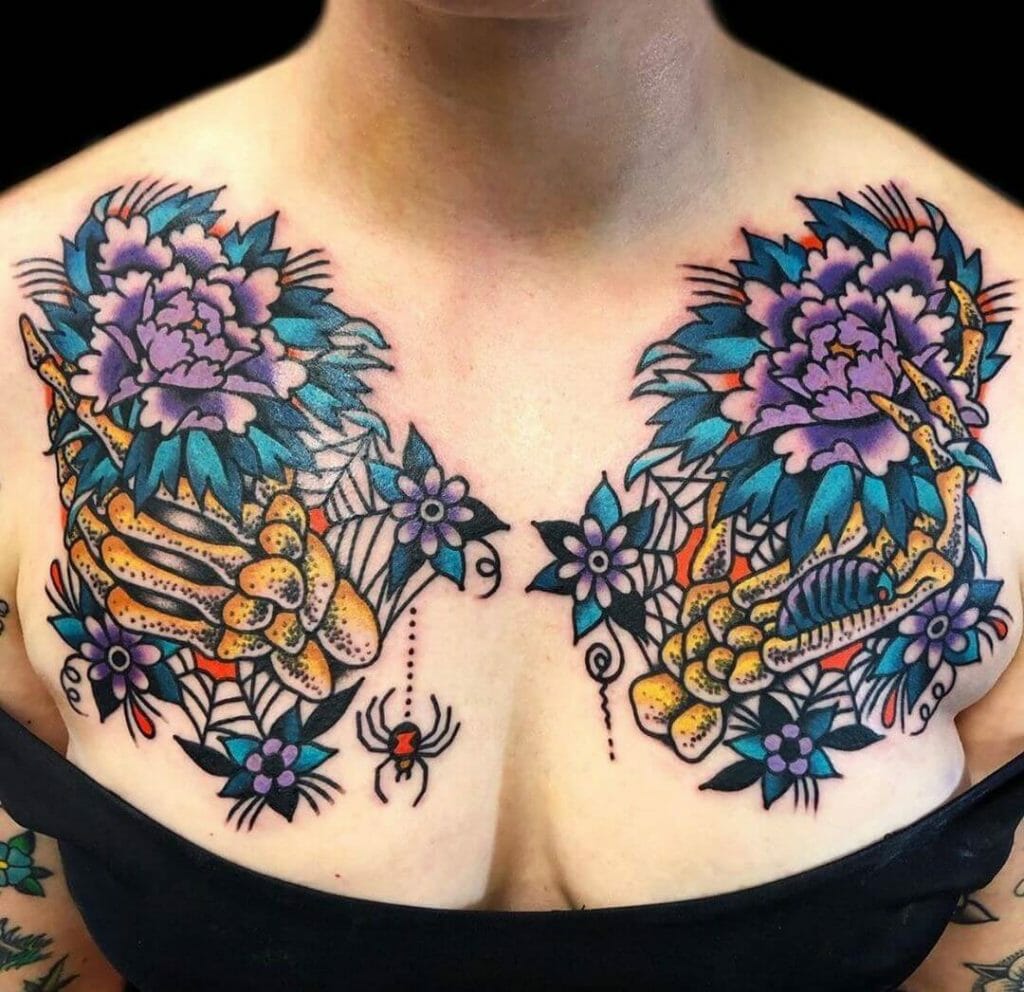Floral Chest Tattoo