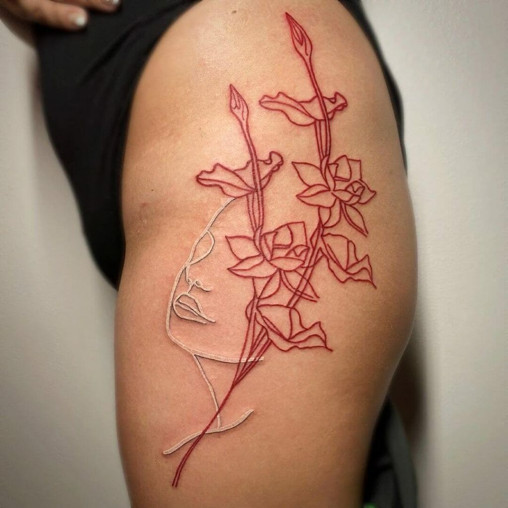 Floral Silhouette Tattoo