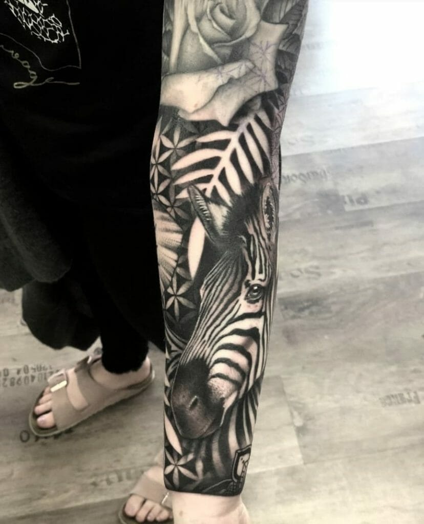 Flower Of Life Zebra Tattoo