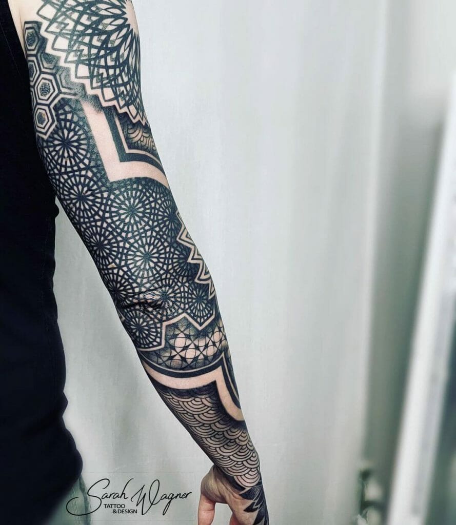 Geometric Back Forearm Tattoo