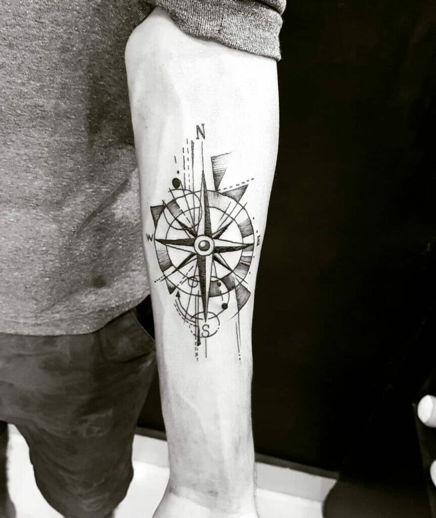Geometric Compass Tattoo Designs
