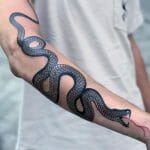 Geometric Snake Tattoo