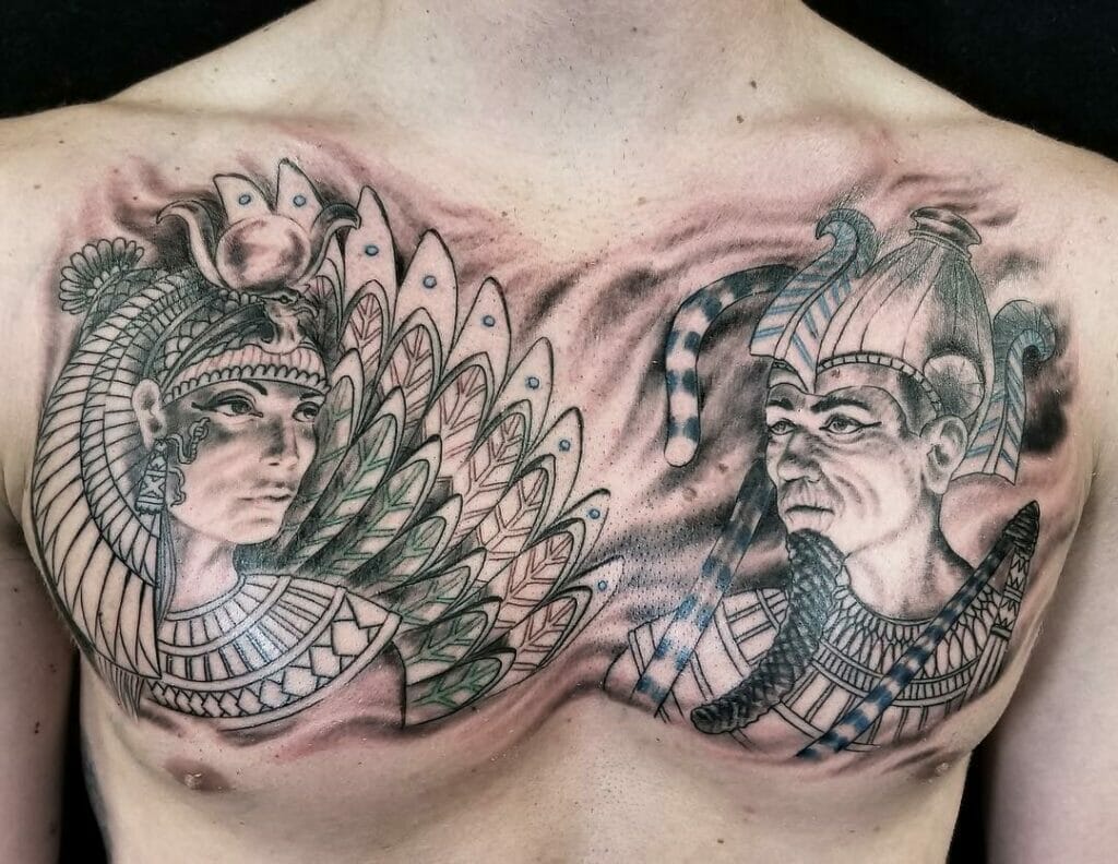 Goddess Isis And God Osiris Tattoo
