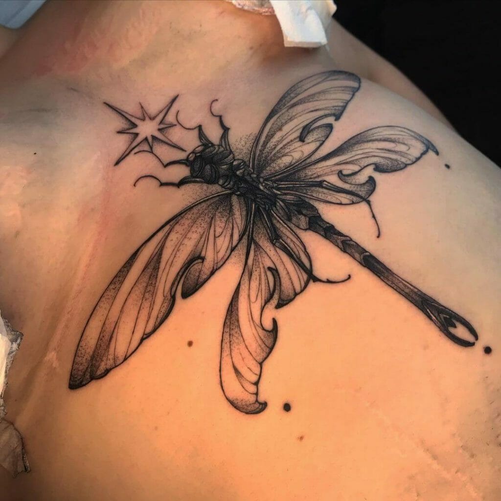 Gothic Dragonfly Tattoo Designs