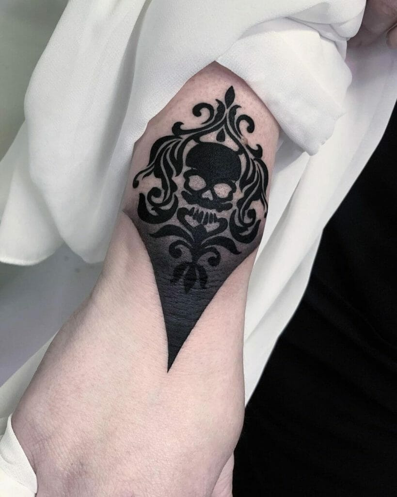 Gothic Skull Sleeve Tattoo