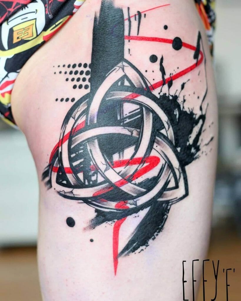 Graphic Celtic Trinity Knot Tattoo Designs