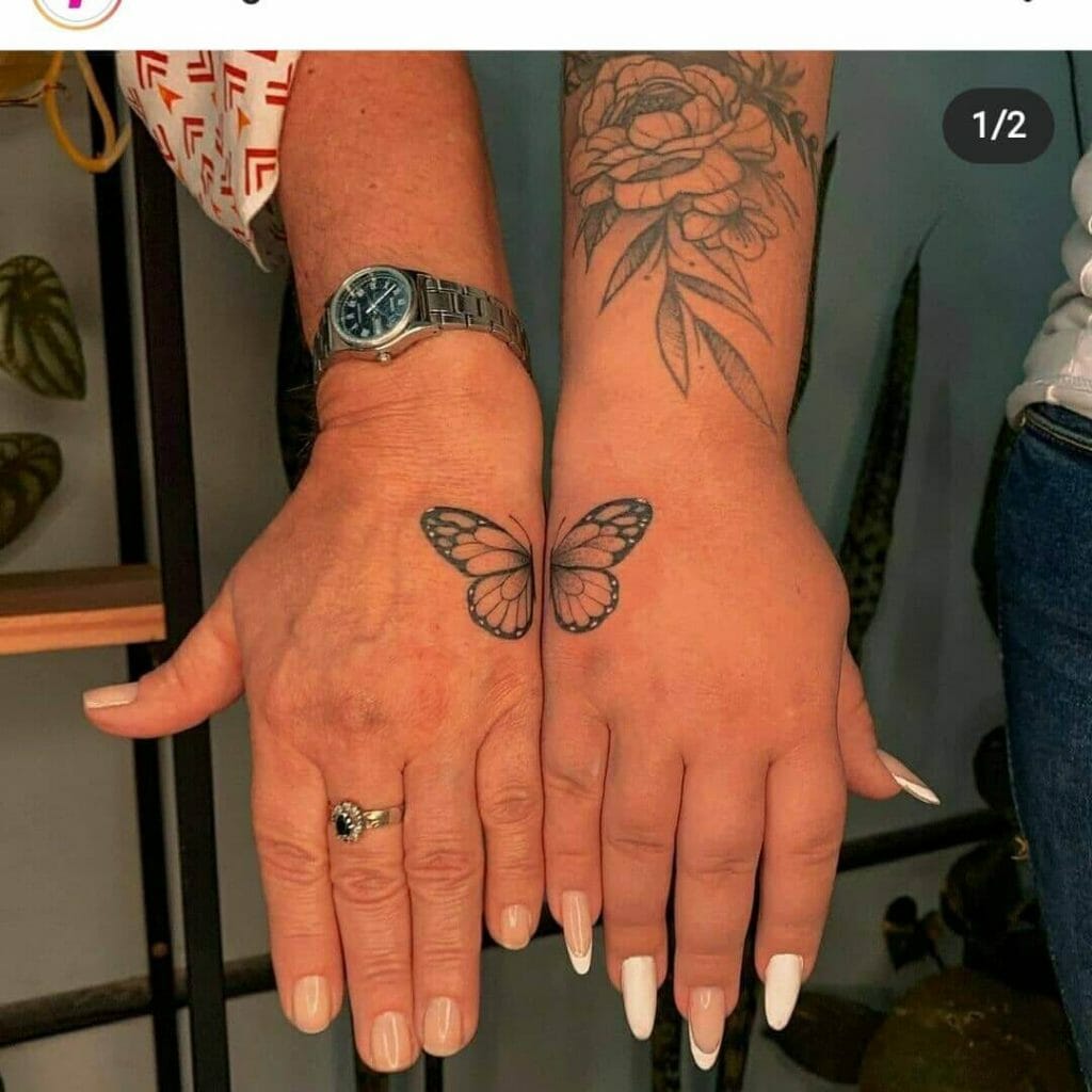 Half Butterfly Tattoo Design