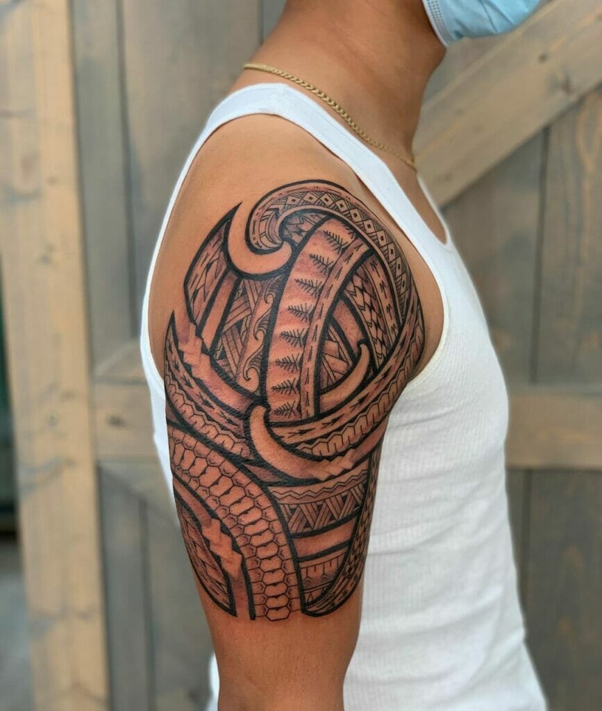 Half-Sleeve Filipino Tribal Tattoos