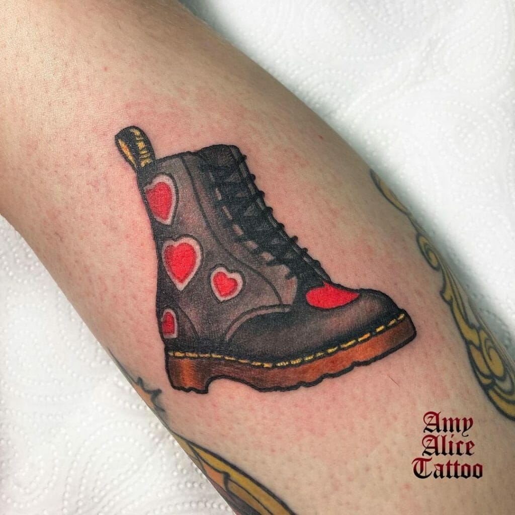 Heart-Print Boot Tattoo