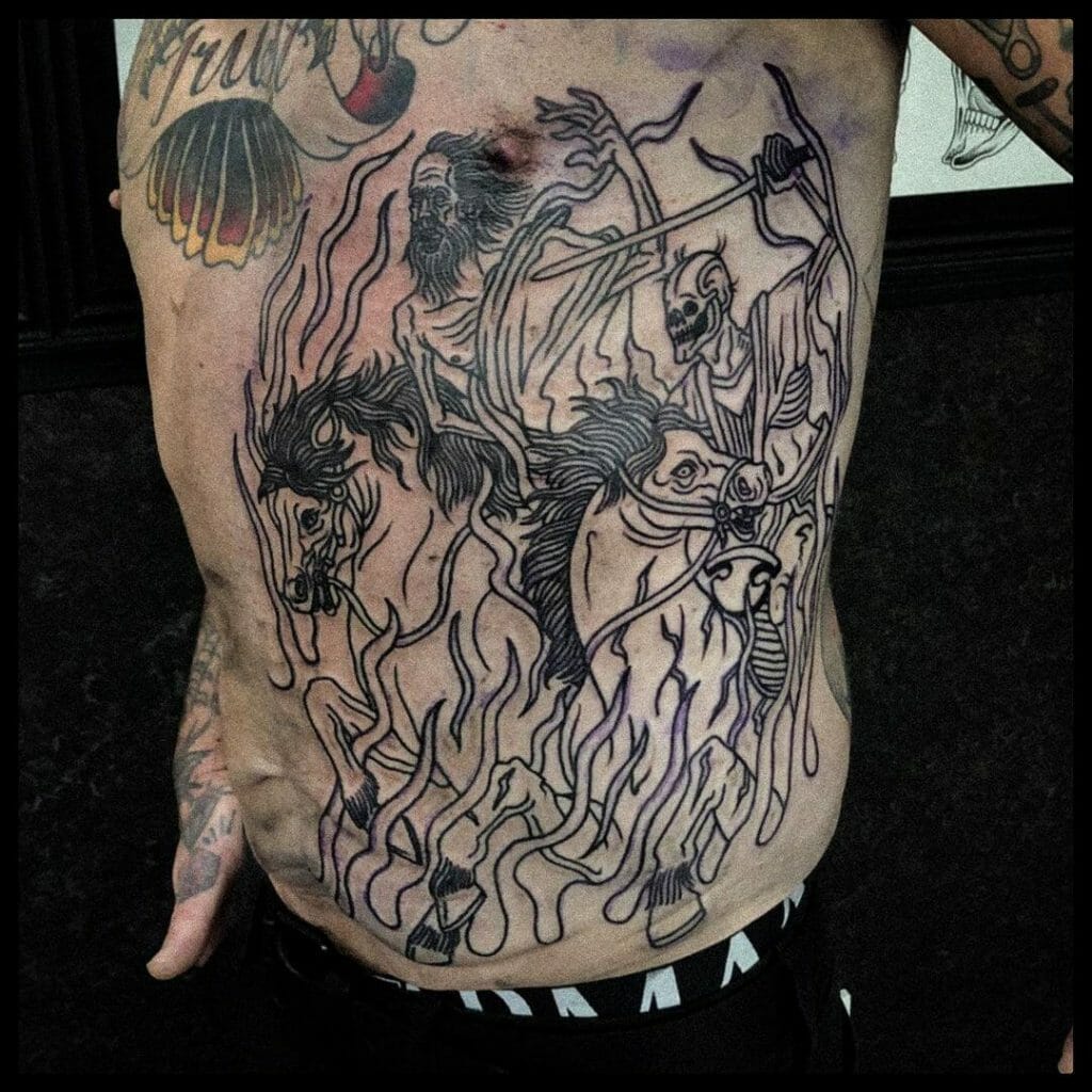 Hellfire Four Horsemen Of The Apocalypse Tattoo