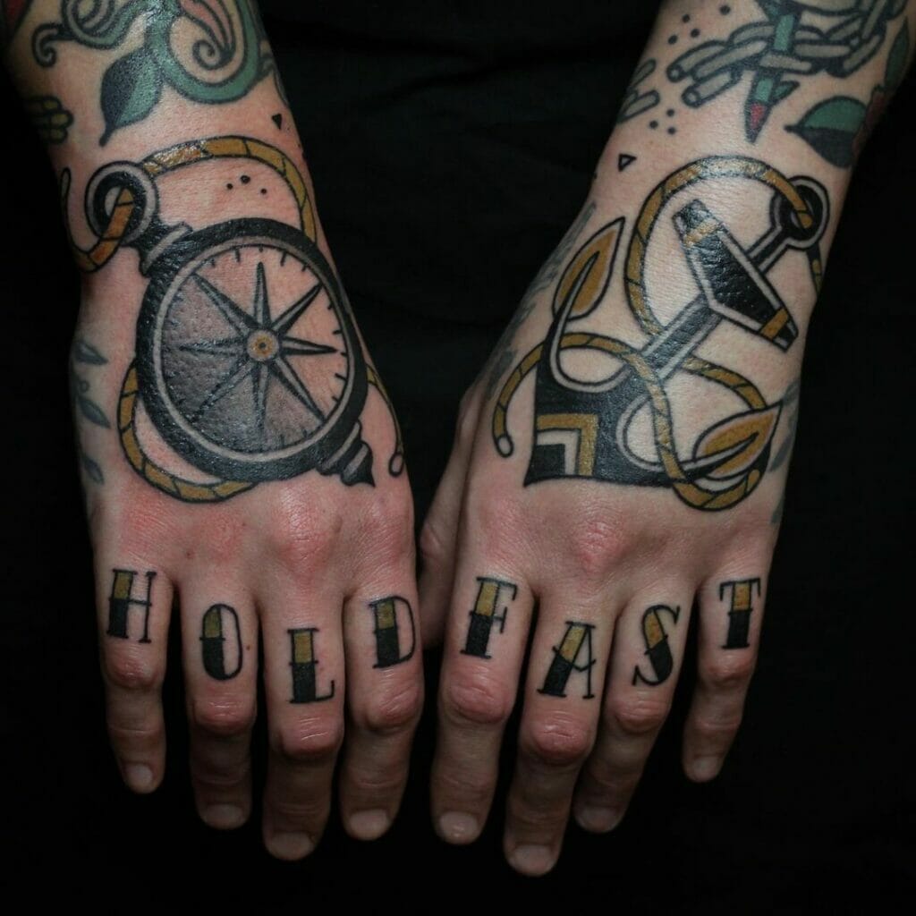 Hold Fast Tattoo On Hands