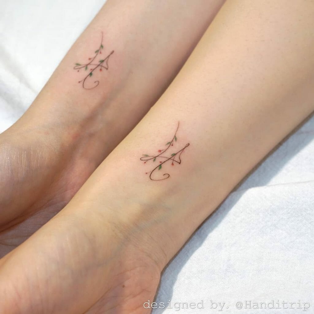 Identical Designs For Big Sister & Small Sister Tattoos
