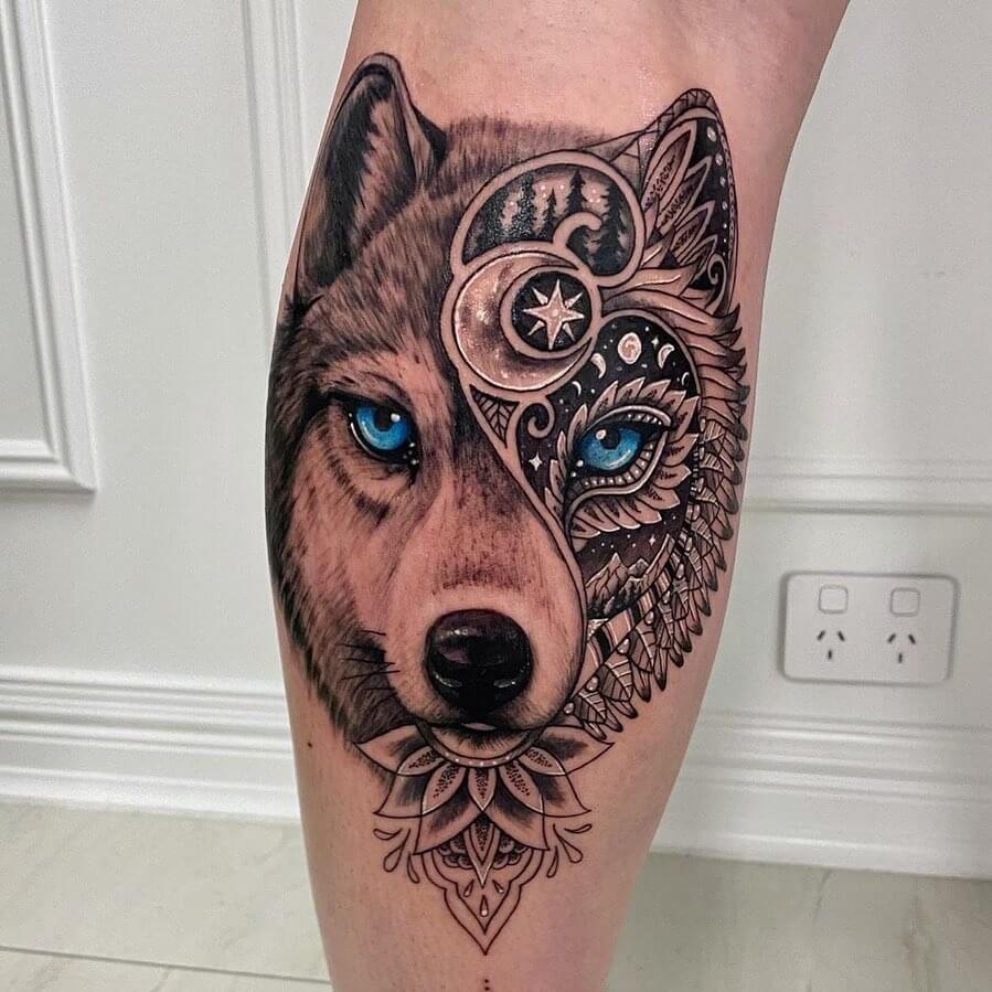 Illustrative Lone Wolf Tattoo