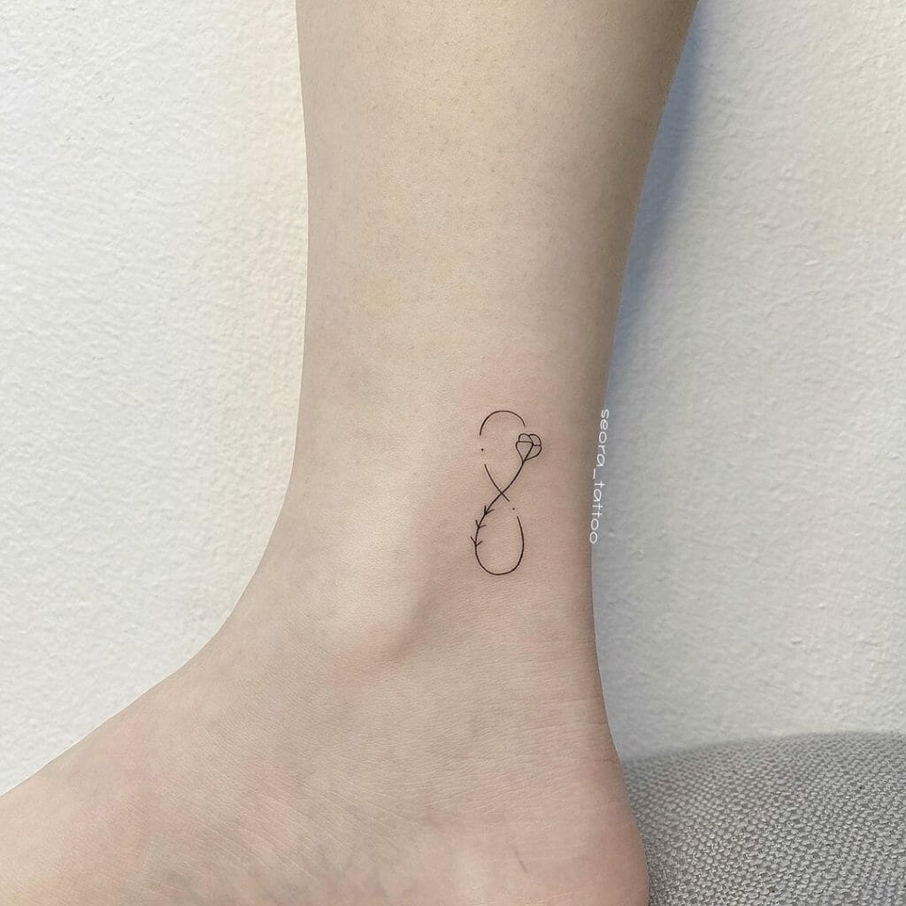 Infinity And Flower Tattoo