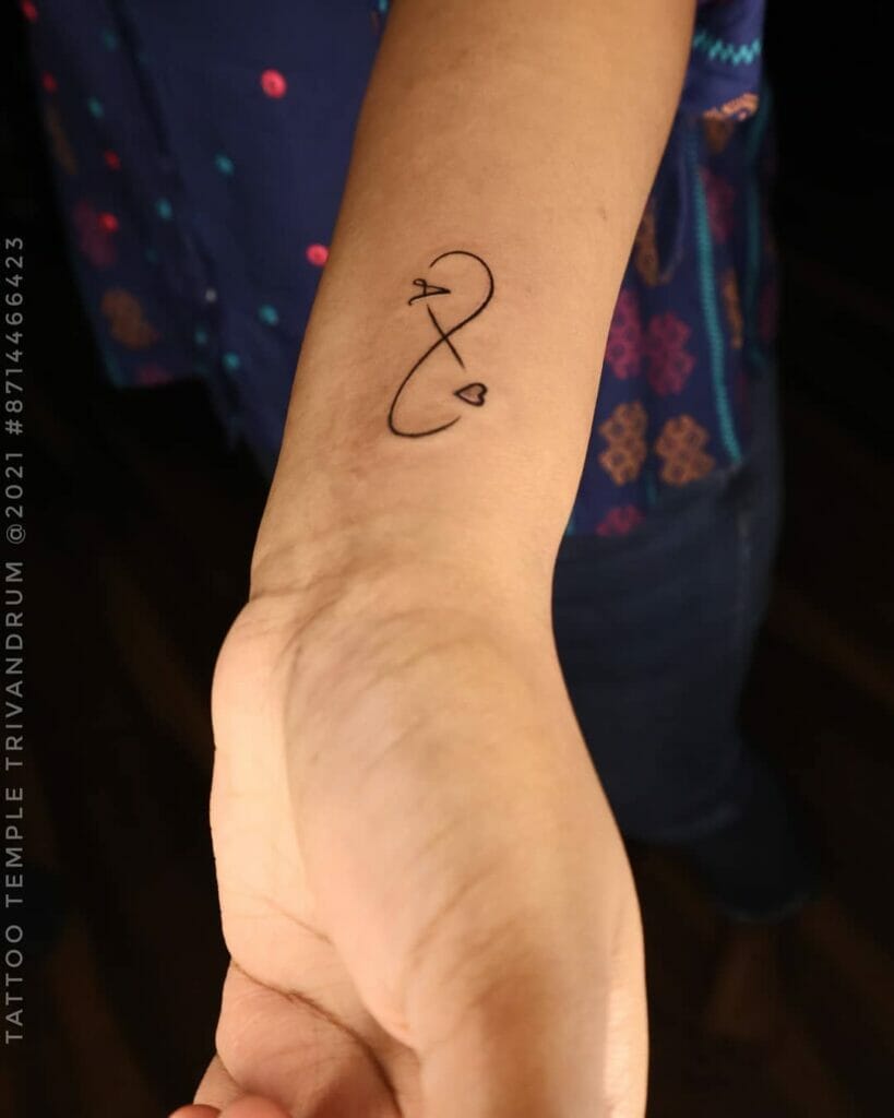 Infinity Tattoo With Tiny Heart