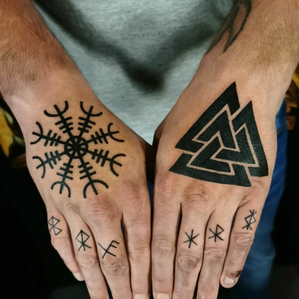Intricate Nordic Tattoos For Your Hands And Fingers