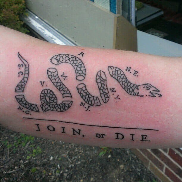 Join Or Die Tattoo