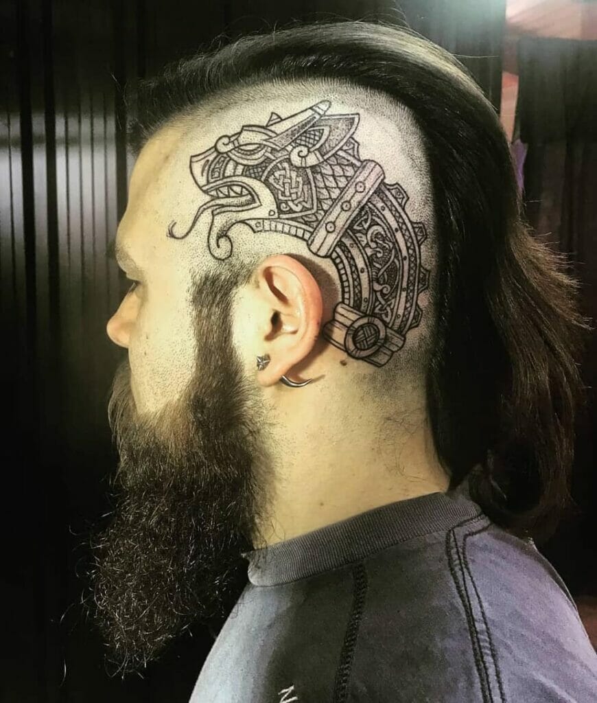 Jormungandr Tattoo Ideas For The Side Of Your Head