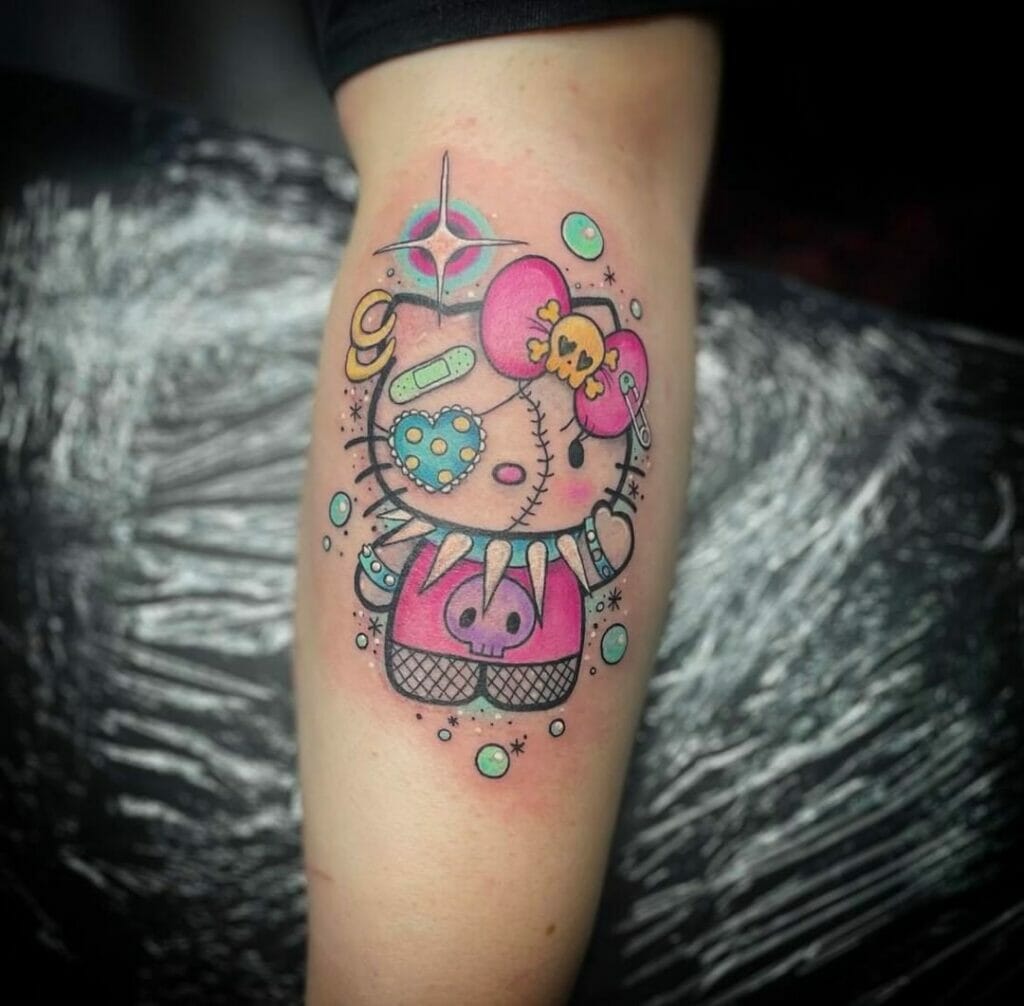 Kickass Hello Kitty Tattoo
