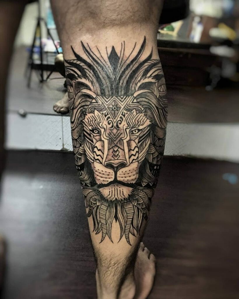 King Of The Jungle Lion Tattoo