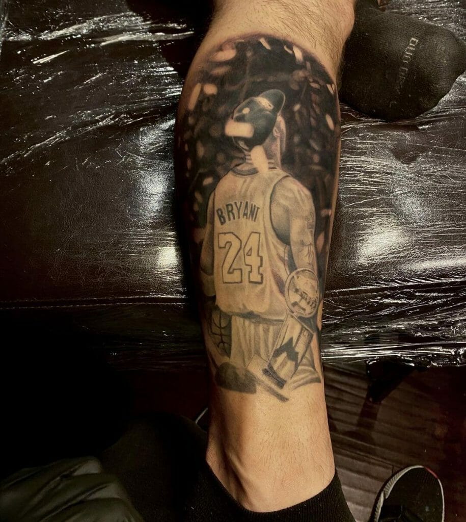 Kobe Bryant Leg Sleeve Tattoo