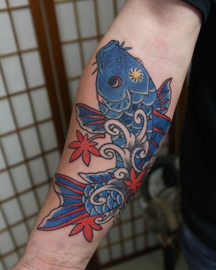 Koi Fish Japanese Tebori Tattoo