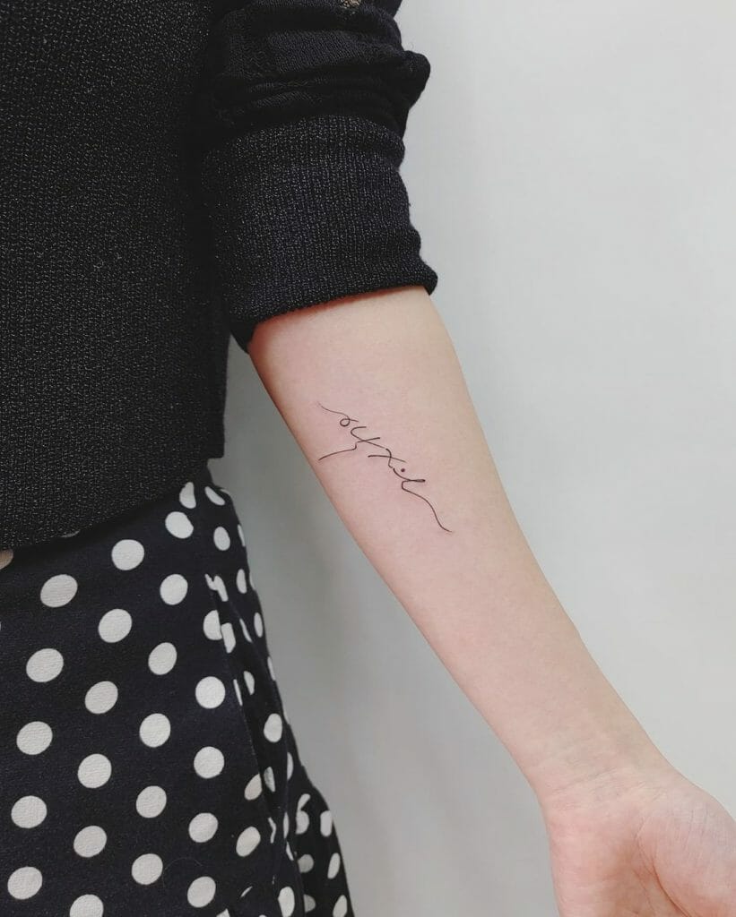 Korean Handwriting Style Calligraphy Tattoos