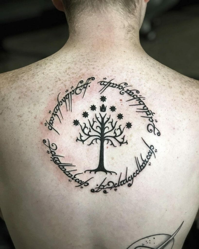 LOTR Tattoo With The White Tree