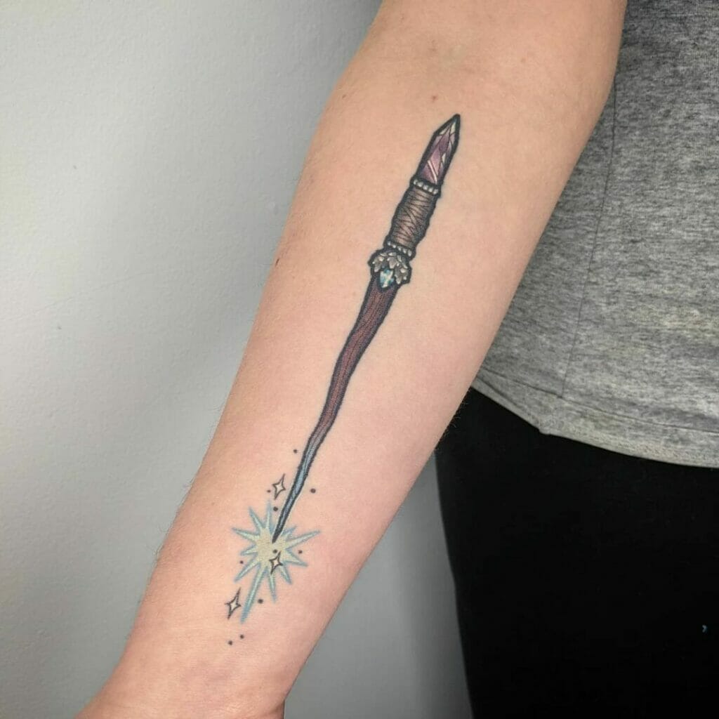 Legendary Magic Tattoos With Wand