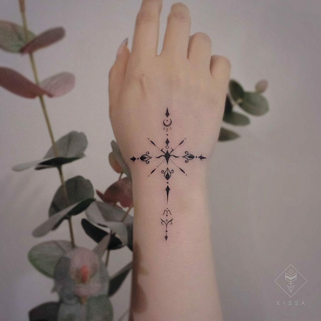 Libra Constellation Tattoo Design & Cross