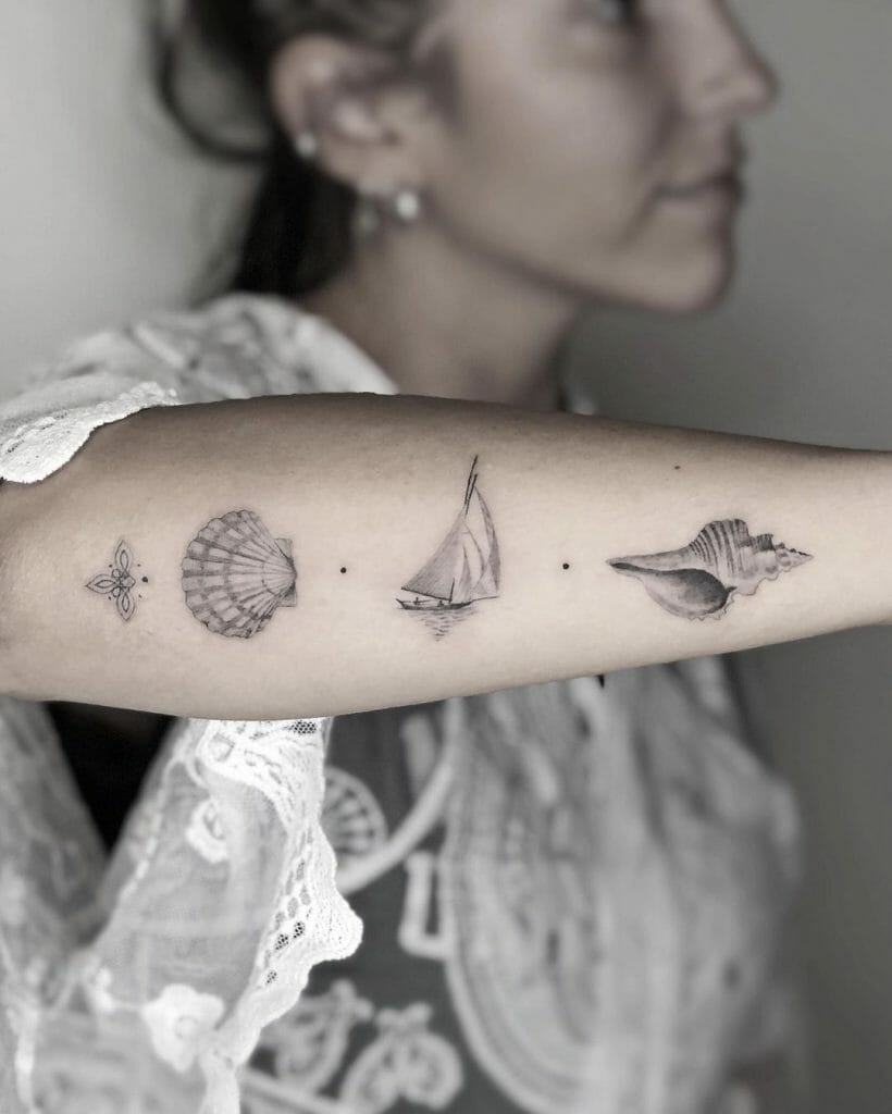 Lovely Seashell Tattoo Ideas For Your Arm