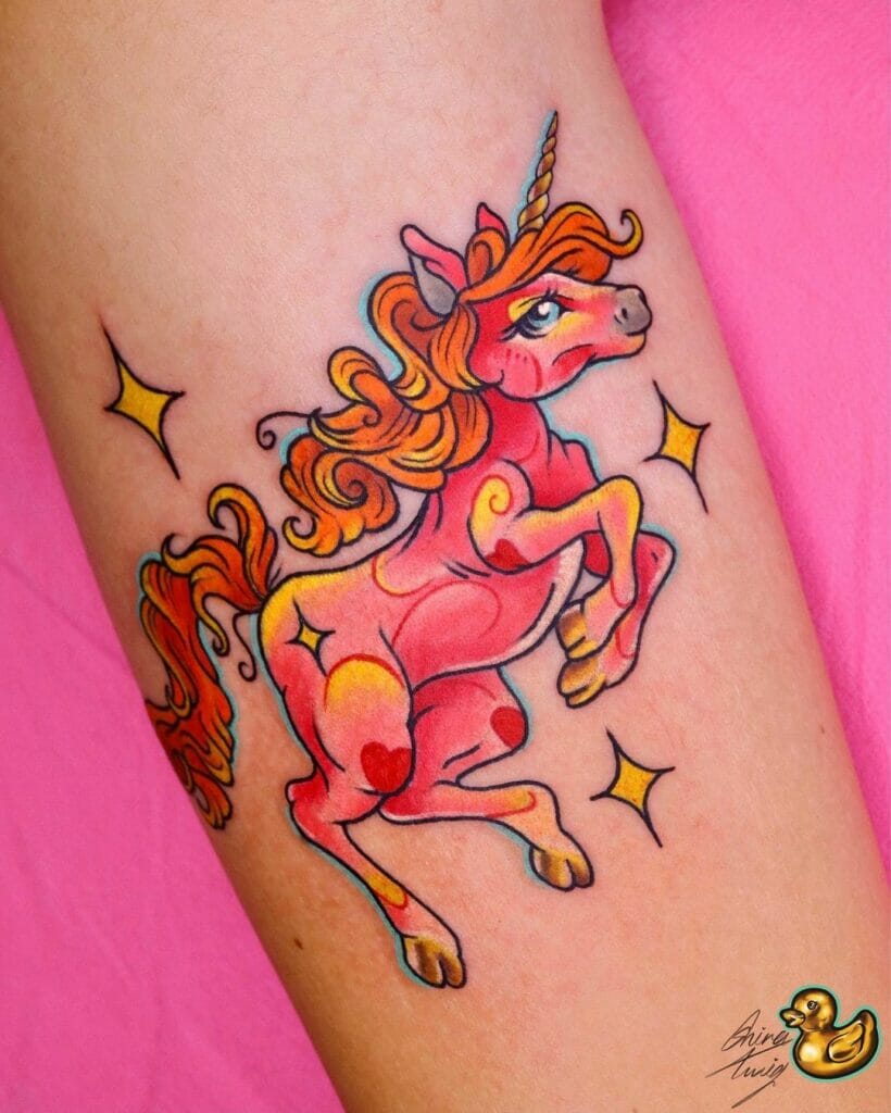 Luminous Unicorn Tattoo