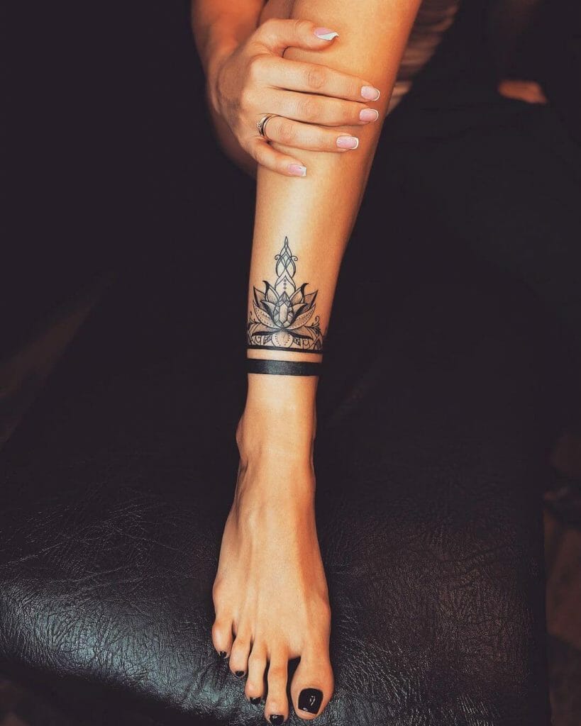 Mandala Ankle Bracelet Tattoo