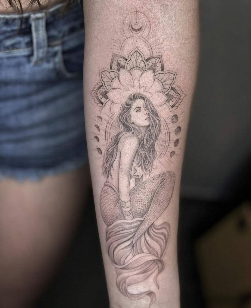 Mandala Art X Mermaid Tattoo Design