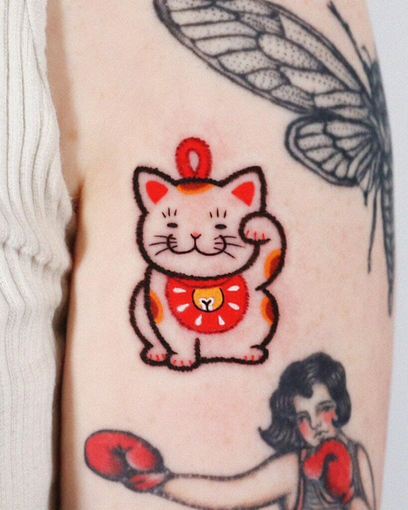 Maneki Neko Lucky Tattoo