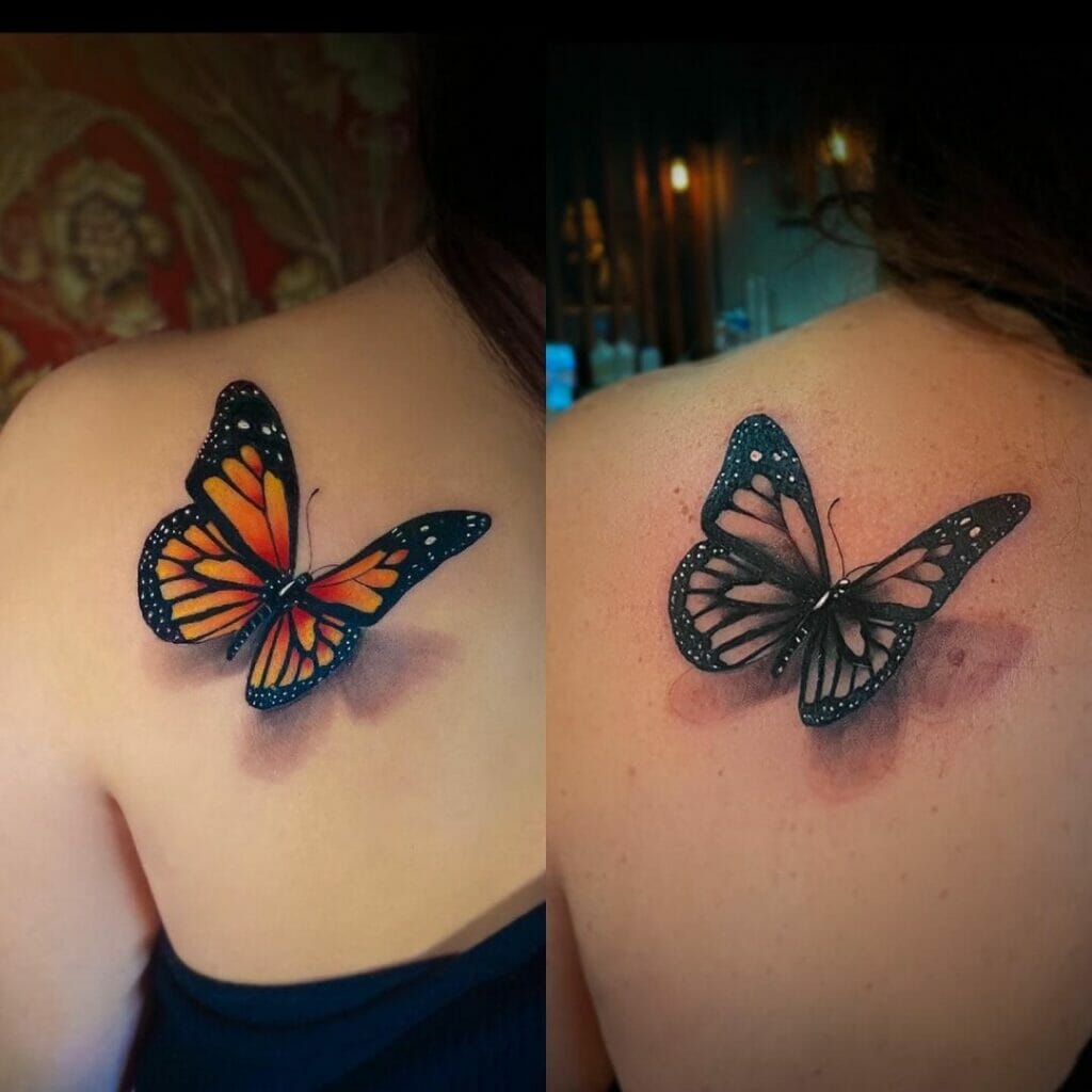 Matching Butterfly Tattoos