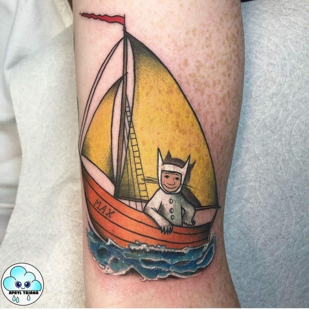 Maurice Sendak's 'Max' In The Boat Tattoo