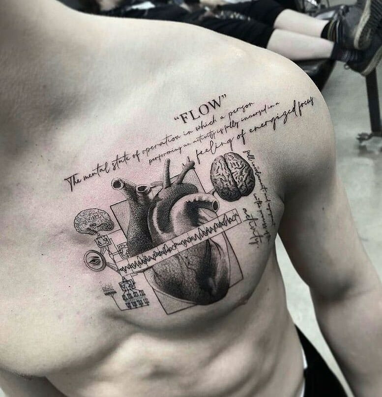 Medical Heart Tattoo