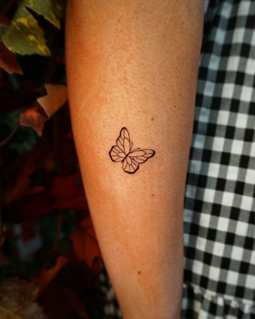 Miniature Butterfly Tattoo Design
