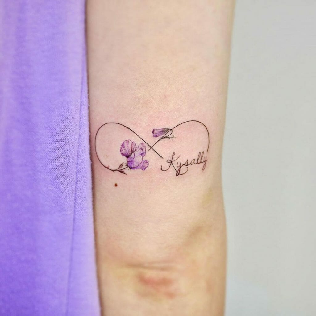 Minimal Flowery Infinity Tattoo