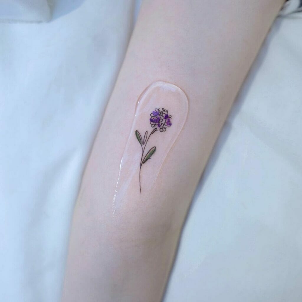 Minimalist Iris Flower Tattoo