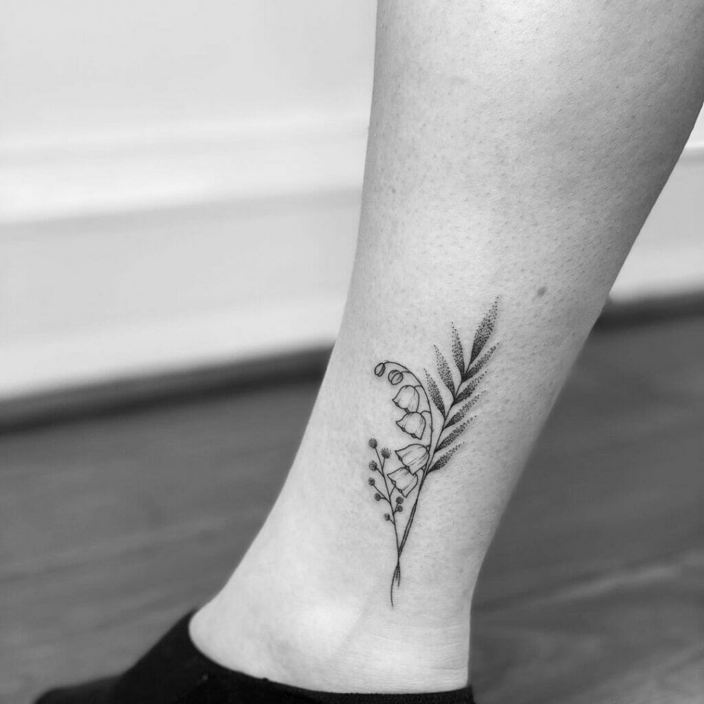 Minimalist Lily Of The Valley Flower Tattoos