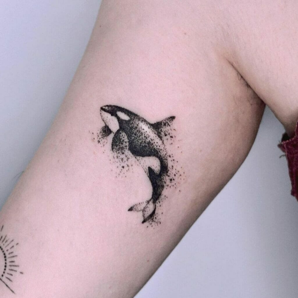 Minimalist Orca Tattoo