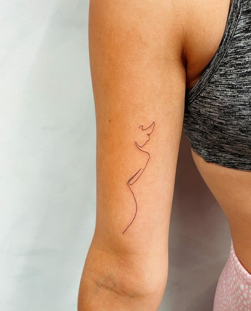Minimalist Woman Silhouette Tattoo