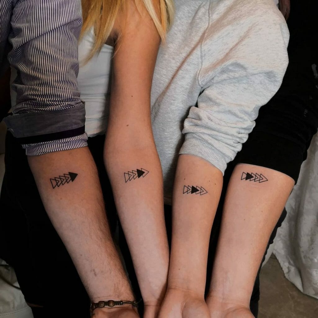 Minimalistic Brothers And Sisters Matching Tattoo