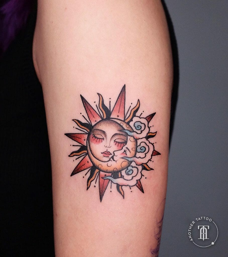 Minimalistic Mandala Small Tiny Sun Tattoo