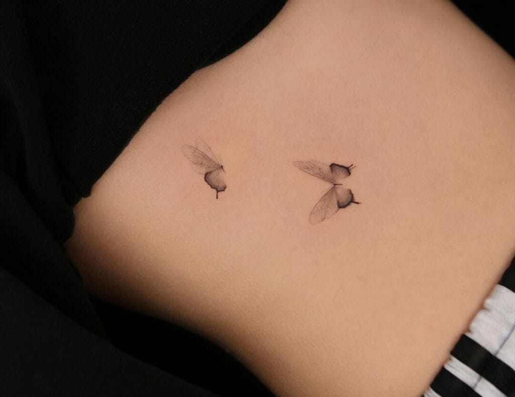 Minimalistic Vintage Butterfly Tattoos