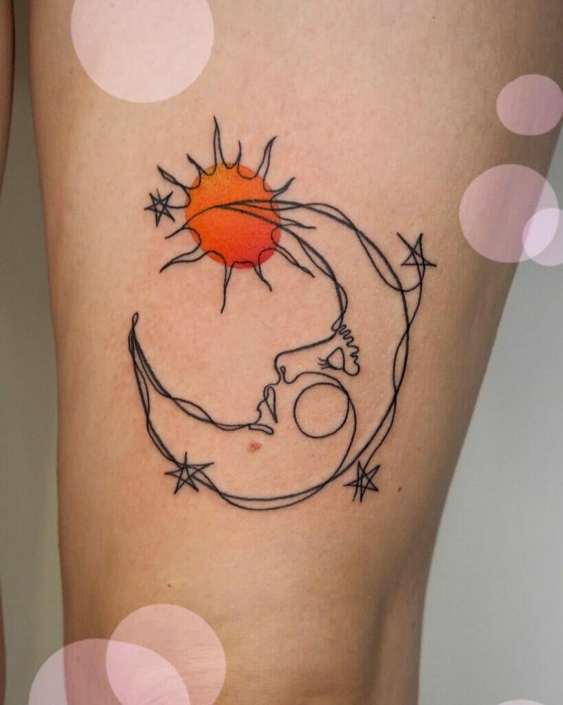Moon And Sun Tattoo