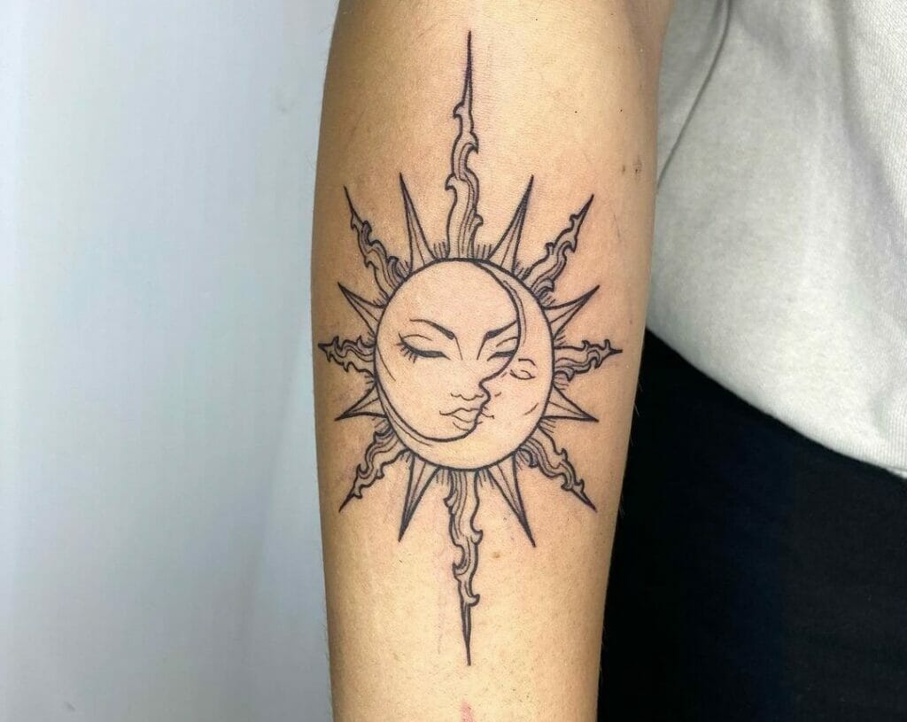 Moon And Sun Tattoos